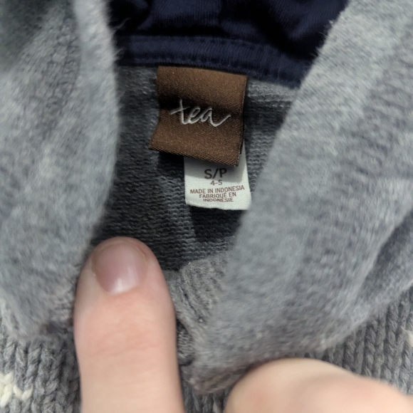 Tea Collection Fair Isle Sweater Zip Hoodie - Picture 2 of 2